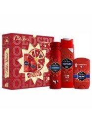 Набор подарочный для мужчин, Old Spice (Олд Спайс) 150 мл + 250 мл + 50 мл Каптен аэрозольный дезодорант + гель для душа и шампунь 2в1 + твердый дезодорант коробка