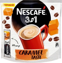 Кофе, Nescafe (Нескафе) 16 г №20 3 в 1 карамельный вкус