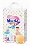 Подгузники-трусики, Merries (Меррис) 6-10 кг р. m 56 шт